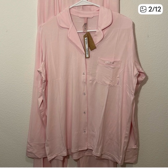 Skims Bloom Pink Sleep Set Size Small - Picture 2 of 3